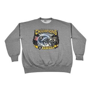 Vintage Oakland Raiders Sweatshirt Mens XL NFL Football 2000 Champions AFC West